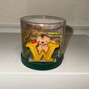 Hedgehog Figurine in Clear Display Case - Letter W